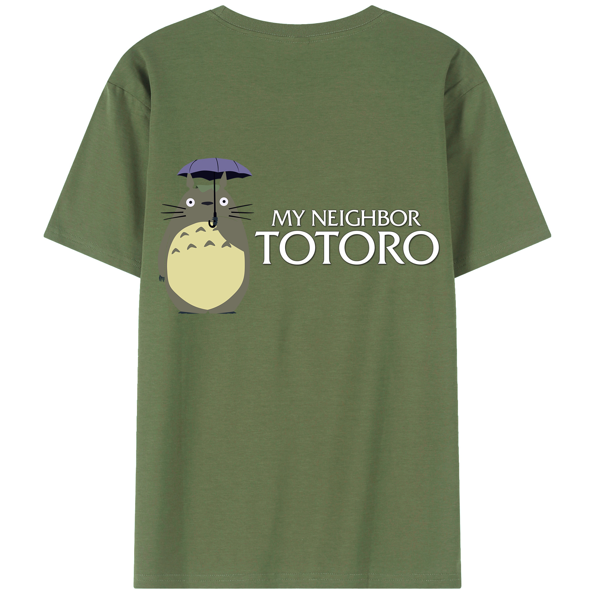 （画像用） となりのトトロ 草壁メイ 草壁サツキ My Neighbor Totoro Satsuki Kusakabe Mei Kusakabe 綿100％ メンズ半袖Tシャツ（バックプリント） 通気性